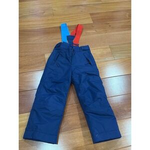 Boden‎ Kids Navy Blue Ski Snow Bib Overalls Red Blue Straps Size 2-3Y